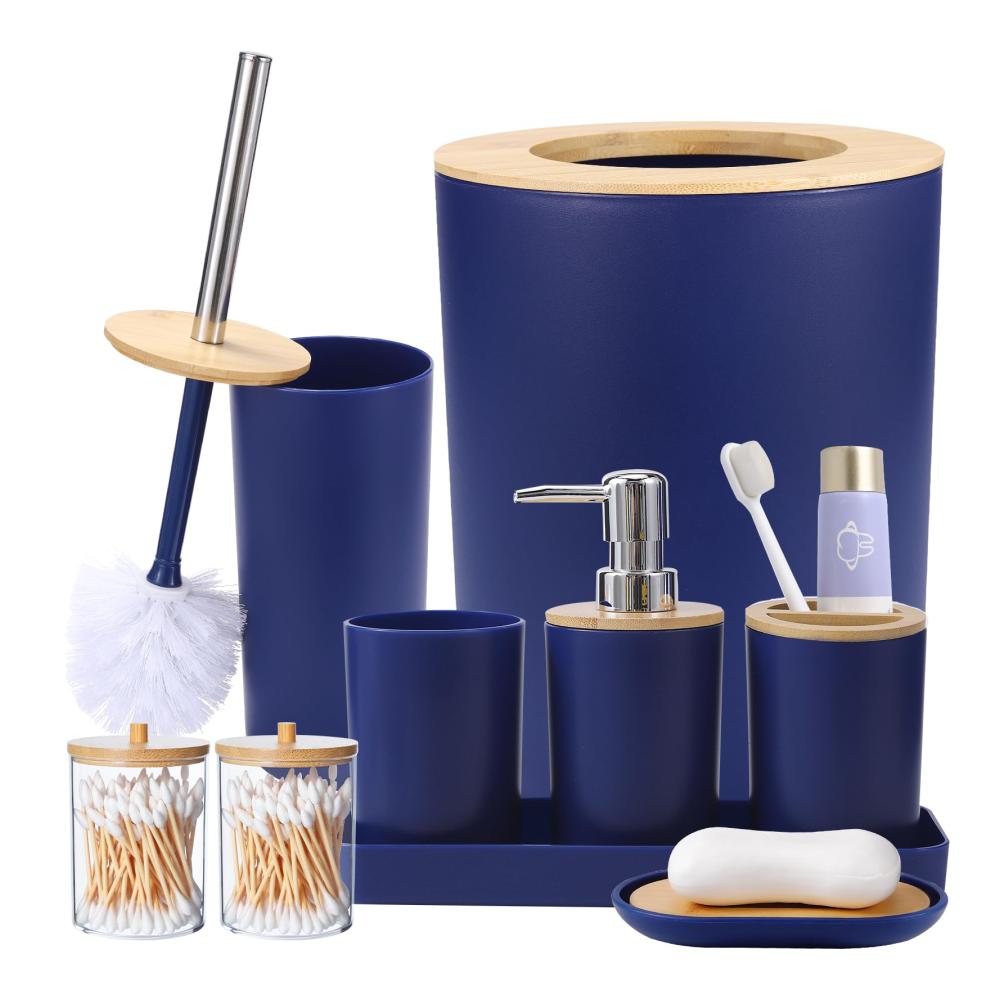 Marineblau Bathroom Accessories Set