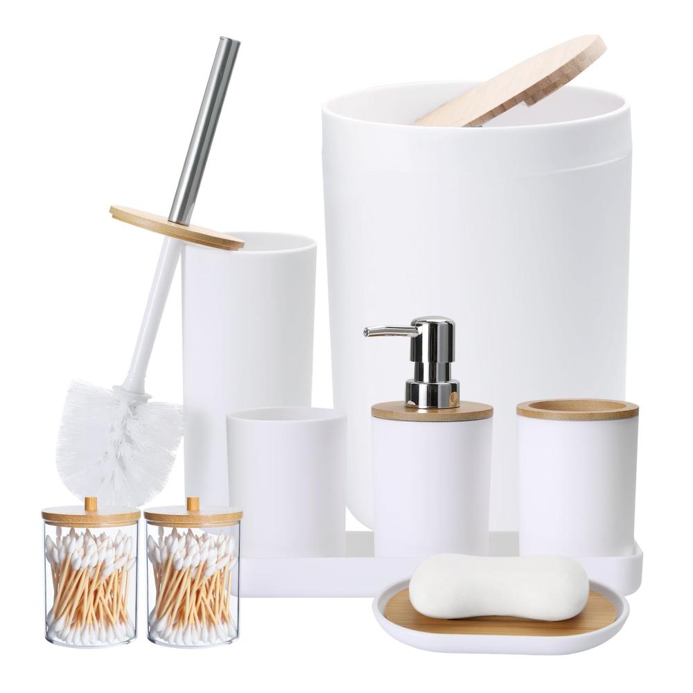 Weiß Bamboo Cover Set