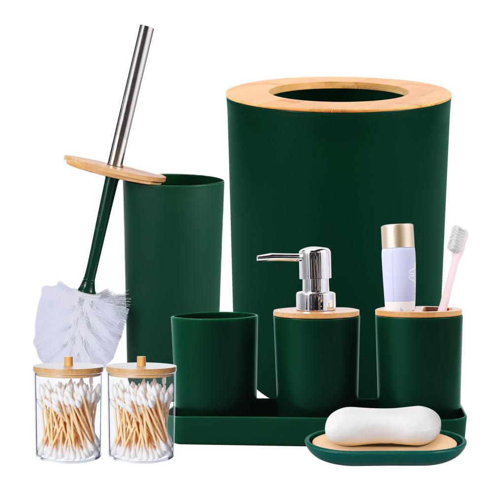 Dark Grün Bathroom Accessories Set